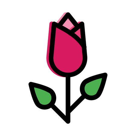Romantic Rose Smellのイラスト素材