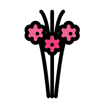 bouquet wedding flowersのイラスト素材