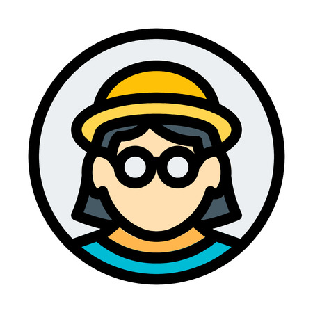 hipster girlのイラスト素材