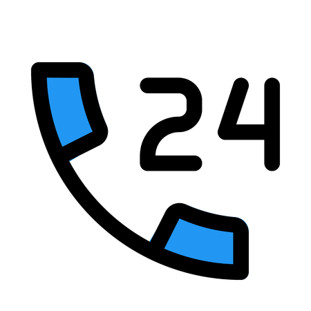 24 hours callのイラスト素材