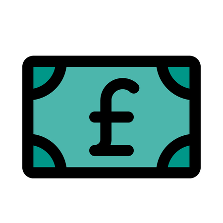 pound currency banknoteのイラスト素材