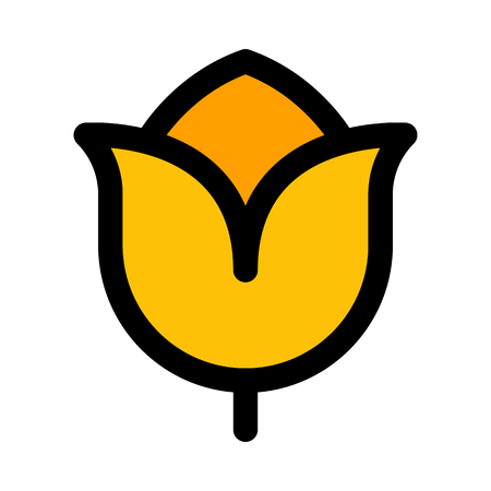 Decorative tulip flowerのイラスト素材