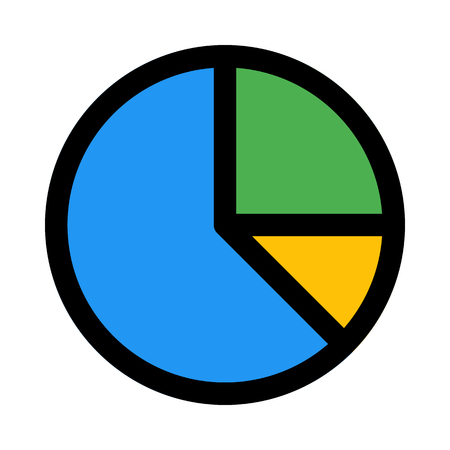 Pie chart comparisonのイラスト素材