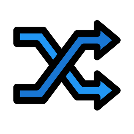 random crossed arrowsのイラスト素材