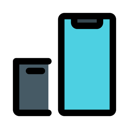 bezel-less display phoneのイラスト素材