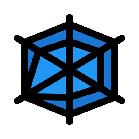 cobweb radar chartのイラスト素材