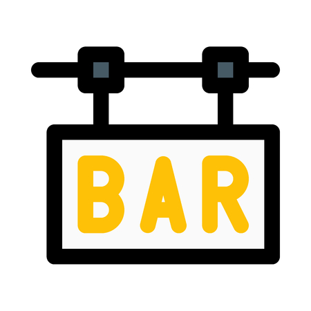 bar signboard bannerのイラスト素材