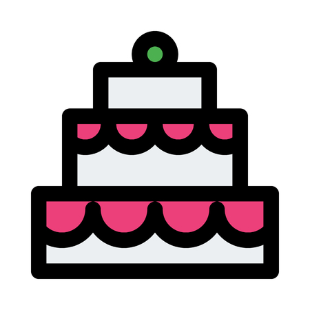 stacked birthday cakeのイラスト素材