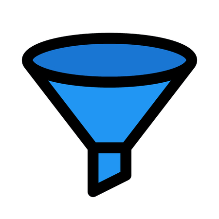 Funnel filter isolatedのイラスト素材