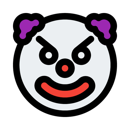 angry clown emoticonのイラスト素材