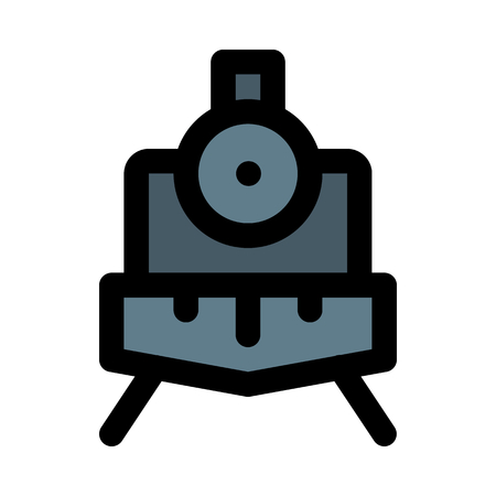 steam locomotive on isolated backgroundのイラスト素材