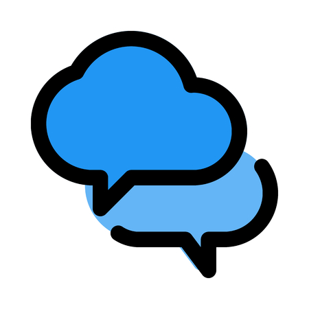 cloud chat bubblesのイラスト素材