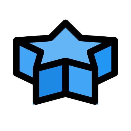 3d star shapeのイラスト素材