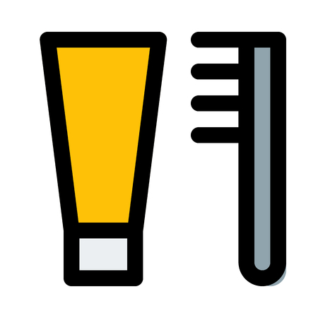 Toothbrush and toothpasteのイラスト素材