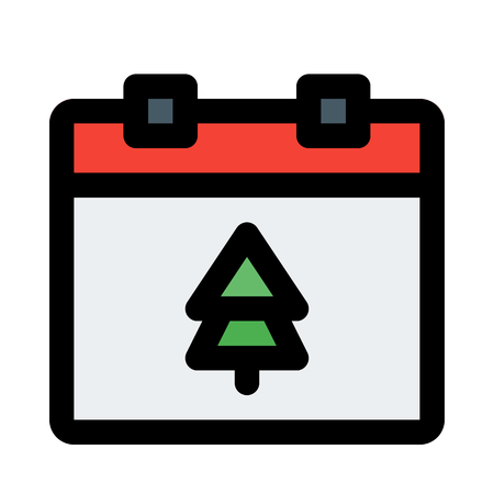 Holiday calendar, xmas celebration.のイラスト素材