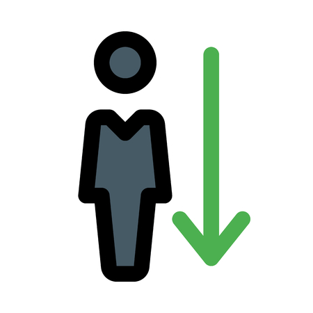 career demotion arrowのイラスト素材