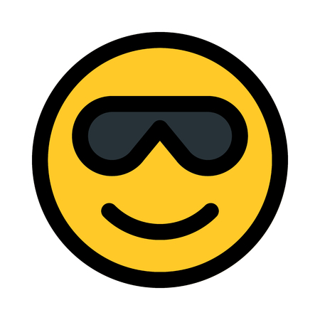smiling emoji with sunglassesのイラスト素材