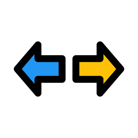 opposite directional arrowsのイラスト素材