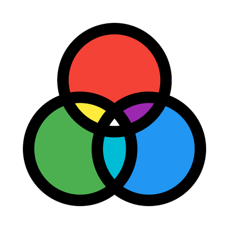 RGB color mixingのイラスト素材