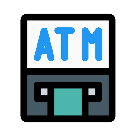 bancomat atm boothのイラスト素材