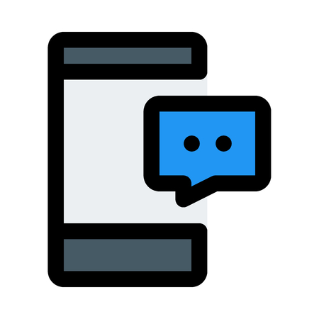 phone message applicationのイラスト素材