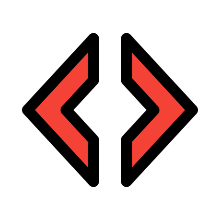 enclosed bracket arrowsのイラスト素材