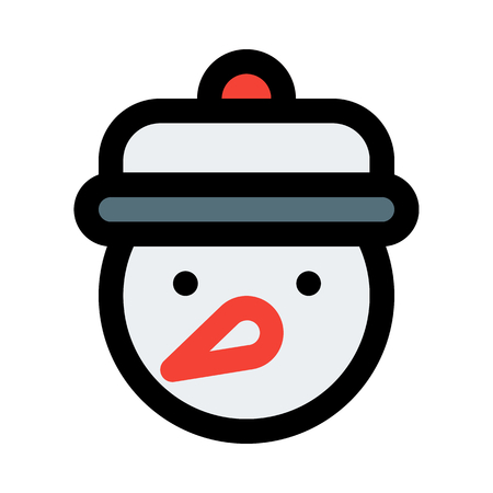 Snowman with hatのイラスト素材