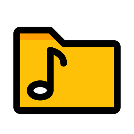 audio collection folderのイラスト素材