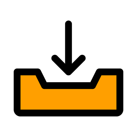 mailbox download attachmentのイラスト素材