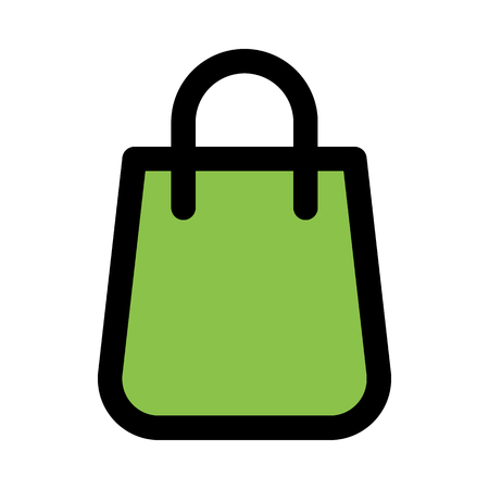 Online shopping bagのイラスト素材