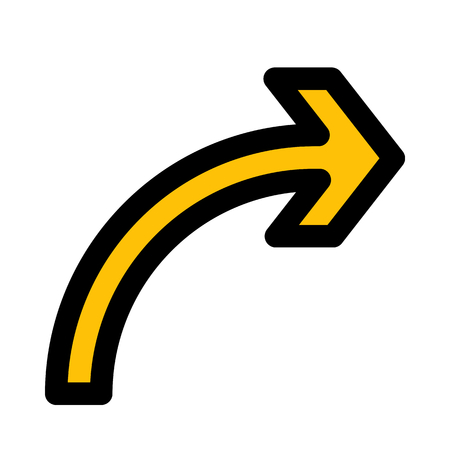 curved chevron arrowのイラスト素材