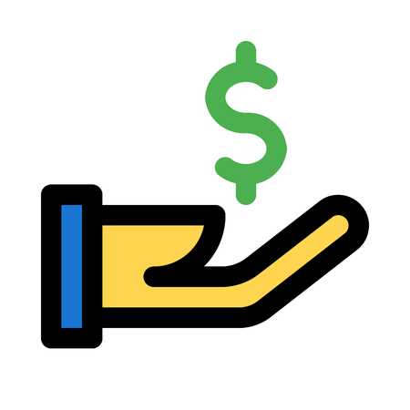 Donate money symbolのイラスト素材