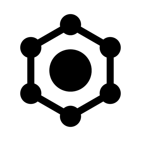 Hexagonal molecular structureのイラスト素材