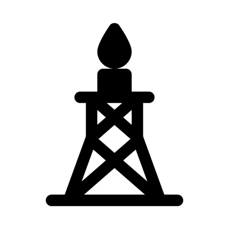 Flare stack towerのイラスト素材