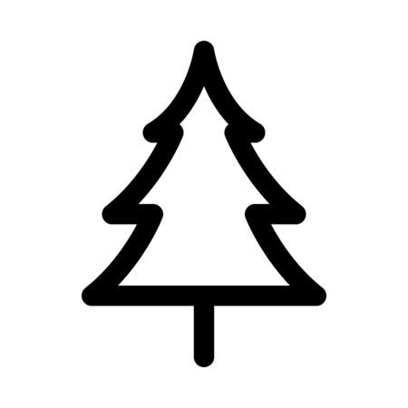 Xmas pine treeのイラスト素材