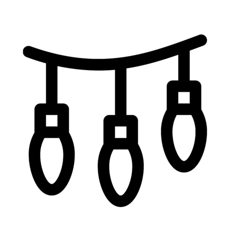 Colorful decorated lightsのイラスト素材