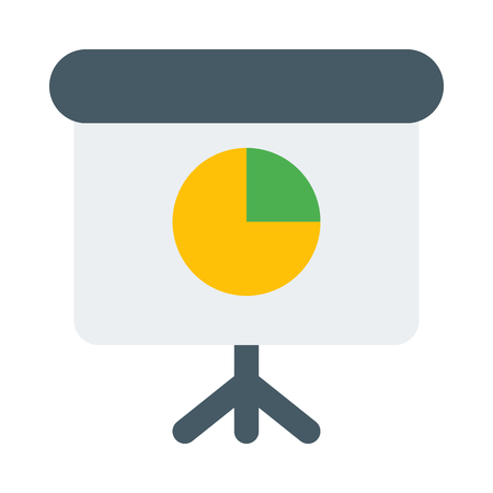 Pie chart presentationのイラスト素材