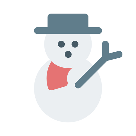 Snowman with scarfのイラスト素材