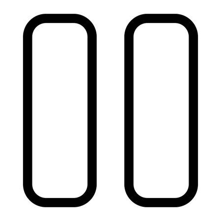 Pause with a double bar representation interfaceのイラスト素材