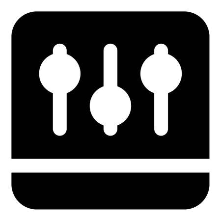 Adjusting the music setting from the equalizer for audio playbackのイラスト素材