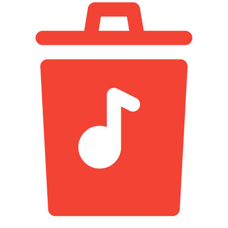 Delete button for the songs and audio from the playlistのイラスト素材