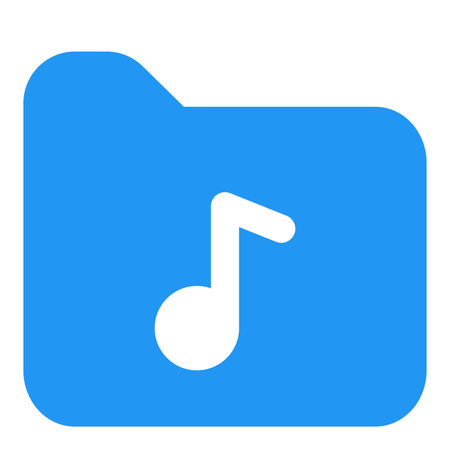 Music file stored on a folder for playbackのイラスト素材