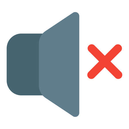 Volume muted with a crossed sign Logotypeのイラスト素材