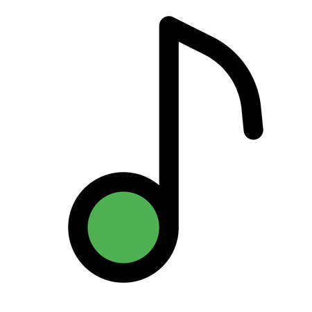 Musical note Logotype layout isolated on a white backgroundのイラスト素材