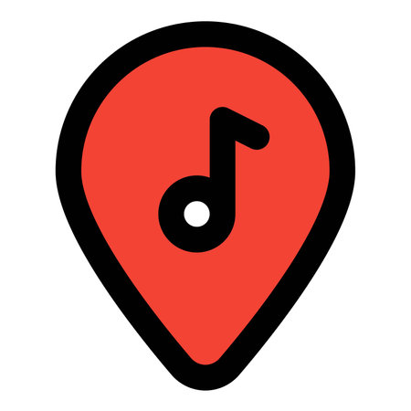 Location of a music bar on the mapのイラスト素材