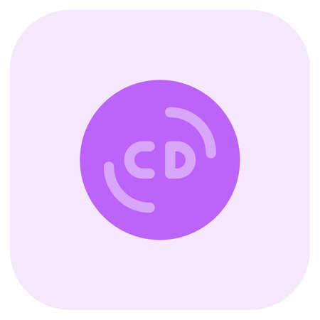 Compact disc for music and audio filesのイラスト素材