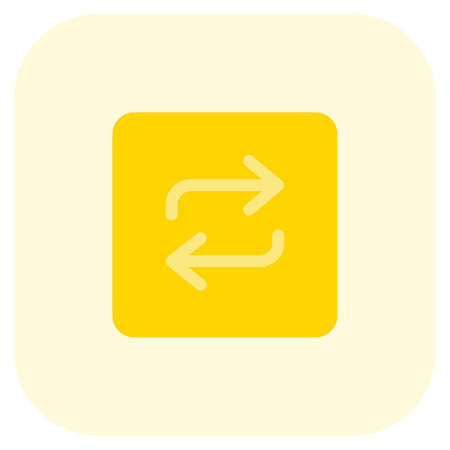 The square box with a shuffle loop arrows for the music playbackのイラスト素材