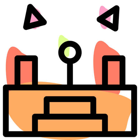 Sound settings tuner with a round bar interfaceのイラスト素材