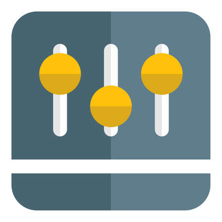 Adjusting the music setting from the equalizer for audio playbackのイラスト素材
