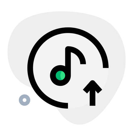 Uploading a music online for the fame on the internetのイラスト素材